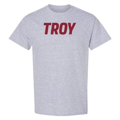 AS01 - Troy Trojans Basic Block T Shirt - X-Large - Sport Grey
