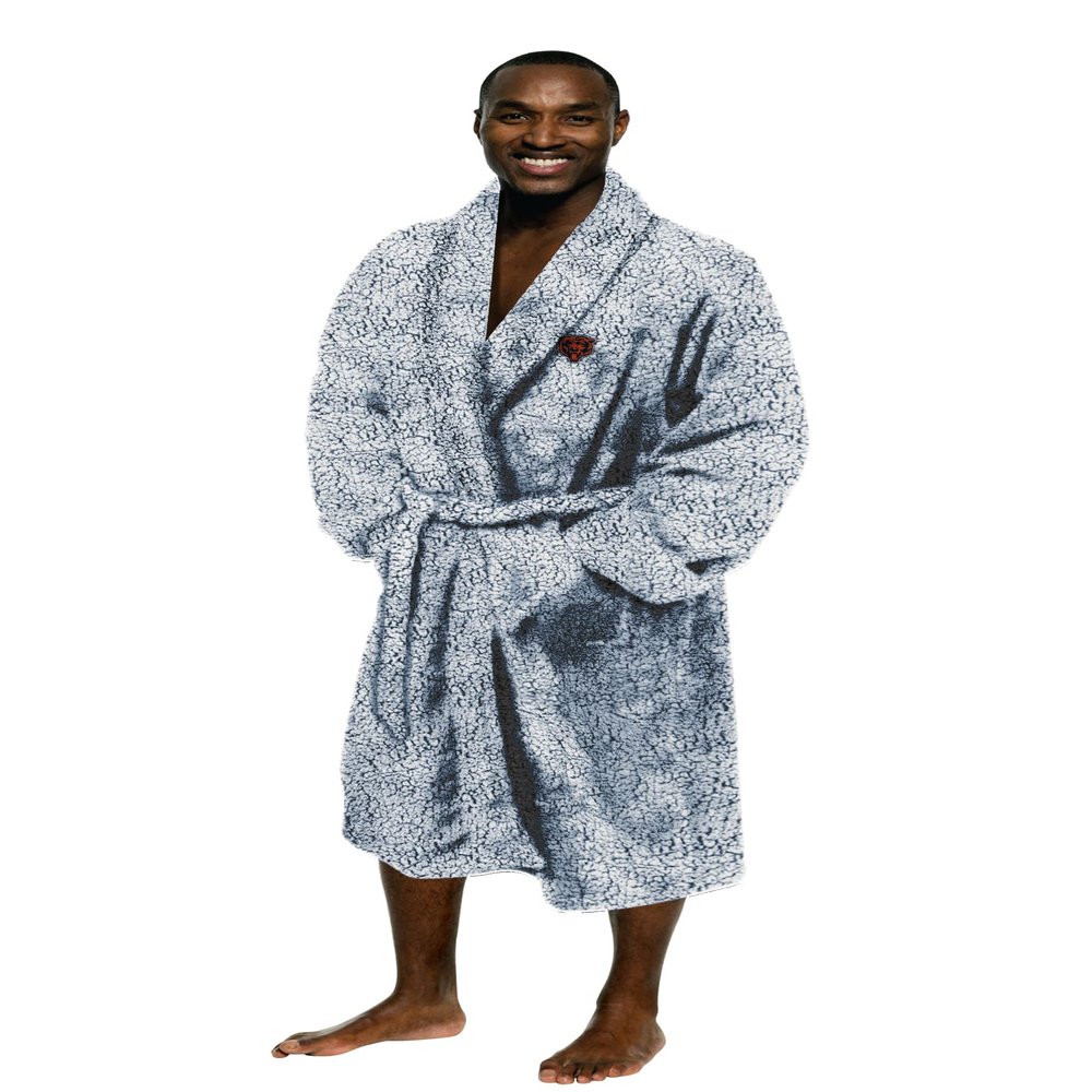 Northwest NFL Men's One Size Fits Most Soft Sherpa Lounge Bathrobe, Chicago Bears