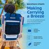 Homevative Cooler+ Folding Backpack Beach Chair with 5 Positions, Towel bar, XL Cooler Pouch, Storage Net, Cup and Phone Holder, Breeze, 2 Pack view 3