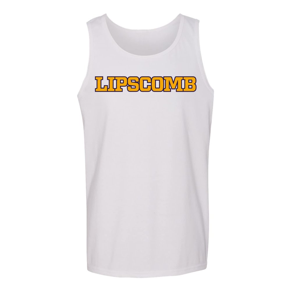 AT01 - Lipscomb Bisons Basic Block Tank Top - Small - White