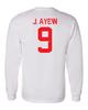 FLAURA Ghana Soccer #9 Ayew World Football Fans Youth Long Sleeve Tshirt (White, Youth X-Large) view 3