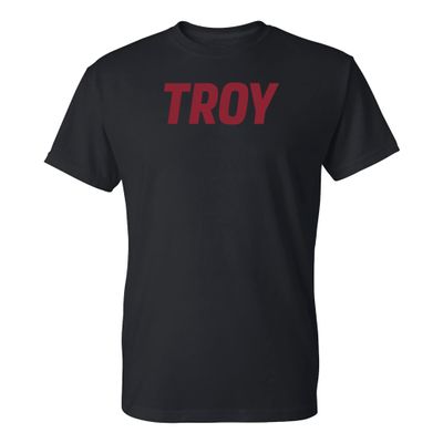 AS01 - Troy Trojans Basic Block T Shirt - Large - Black