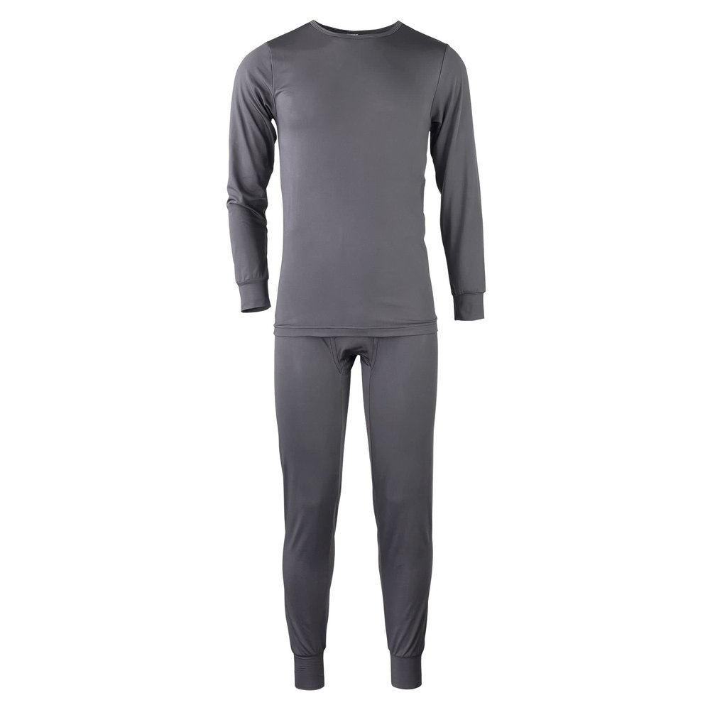 Men's Soft Fleece Thermal Underwear Set (XL, Charcoal)