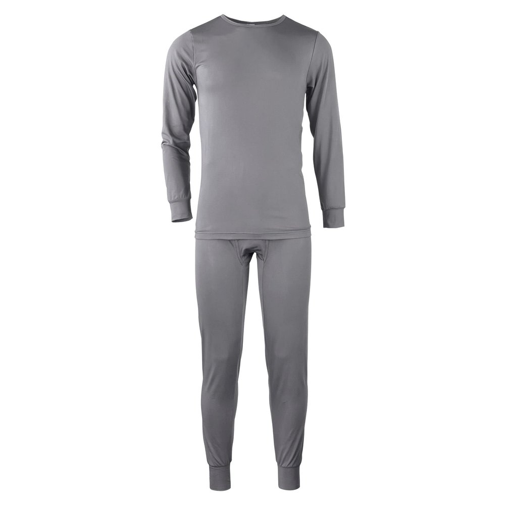 Men's Soft Fleece Thermal Underwear Set (XL, Grey)