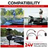 Connect-Ease RCE24VPRO 24V Trolling Motor Connection Kit with Onboard Charging | 6-Gauge Wire | Fits Any 24 Volt Trolling Motors Including MinnKota QUEST, Garmin Force, Lowrance Ghost | Made in USA view 2