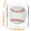 2 Pack Baseball Display Case, Baseball Box with UV Protected,Acrylic Baseball Boxes for Display,Baseball Cube Memorabilia Display Protector,Official Baseball Autograph Display Case view 2