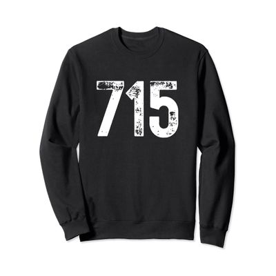 715 Area Code Eau Claire WI Mobile Telephone Area Code 715 Sweatshirt