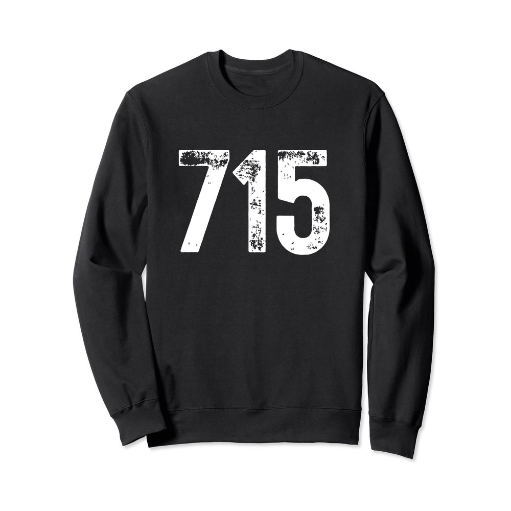 715 Area Code Eau Claire WI Mobile Telephone Area Code 715 Sweatshirt