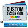 Small Boat Custom Flag Kit, 12" x 18", Personalized Marine Flag with Pole, Create Customized Pontoon Accessories, Unique Boating Gifts for Women and Men view 1