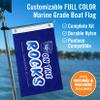 Small Boat Custom Flag Kit, 12" x 18", Personalized Marine Flag with Pole, Create Customized Pontoon Accessories, Unique Boating Gifts for Women and Men view 2