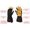 1Storm Deerskin Leather 3M Tinsulate Insulation Touchscreen Winter Gloves Ski Snowboard Cycling Bike view 3