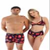 MIKKEL HOLLINS Mens Boxer Briefs With Fly - Sexy Lips - Ultra Soft Tencel Boxers For Men - Moisture Wicking - Anti Chafing Men's Underwear (Lips)(Large) view 1