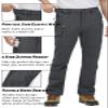 TACVASEN Men's Winter Snow Ski Fleece Lined Pants Skiing Pants Waterproof Fishing Hiking Work Pants with Pockets Hunting Pants for Men view 4