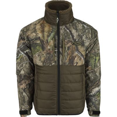 Drake Waterfowl LST Guardian Flex Double Down Eqwader Full Zip Jacket Camo (3XL, Mossy Oak Country DNA)
