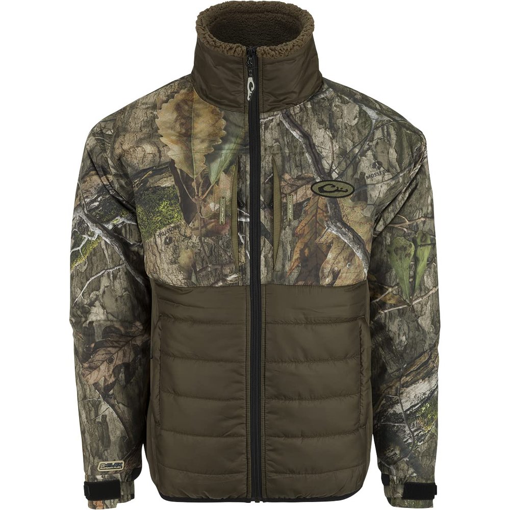 Drake Waterfowl LST Guardian Flex Double Down Eqwader Full Zip Jacket Camo (3XL, Mossy Oak Country DNA)