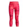Under Armour Girls HeatGear Armour Printed Ankle Crop, (964) Bubble Peach / / Mystic Magenta, Large view 1