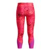 Under Armour Girls HeatGear Armour Printed Ankle Crop, (964) Bubble Peach / / Mystic Magenta, Large view 2