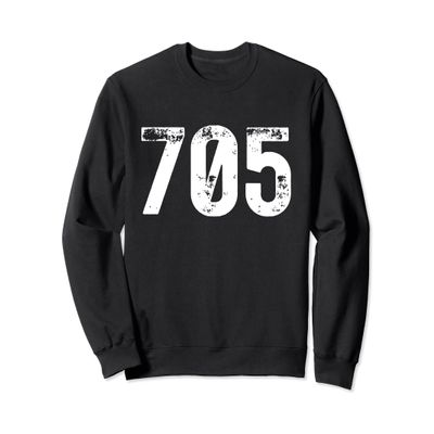 705 Area Code Sudbury ON Mobile Telephone Area Code 705 Sweatshirt