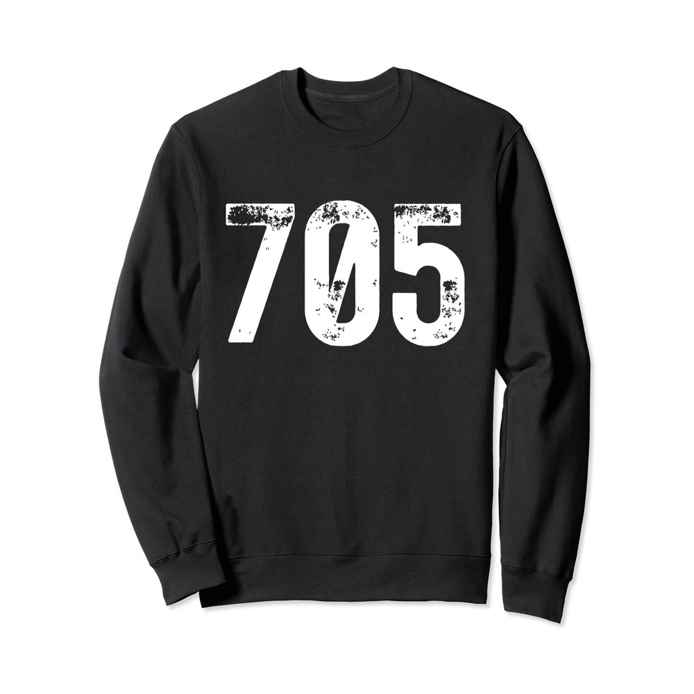 705 Area Code Sudbury ON Mobile Telephone Area Code 705 Sweatshirt