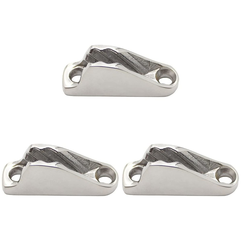 TEHAUX Boat Cleats Boat Cleats Boat Cleats 3pcs Buffer Jam Hardware Limiter Clipper Rope Steel Practical Cleat Clam Boat Sailboat Stainless Boat Cleats Mini Buffer Mini Buffer Mini Buffer