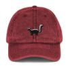 Skunk hat, Embroidered Unisex hat, Skunk Gifts for Skunk Lovers, Skunk hat Adult, Vintage Cotton Twill Cap Maroon view 1