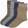 Calvin Klein Men's Dress Socks - 4 Pack Soft Cotton Blend Patterned Crew Socks for Men - Casual Mens Long Work Socks (7-12), Size 7-12, Wheat Assorted view 4
