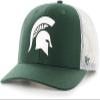 '47 Michigan State Spartans Mens Womens Trucker Adjustable Snapback Dark Green Team Color Logo Hat view 1