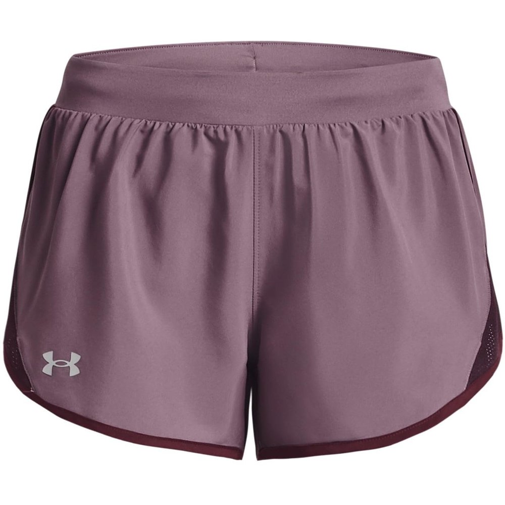 Under Armour Women's Fly by 2.0 Running Shorts, (500) Misty Purple/Dark Maroon/Reflective, XX-Large