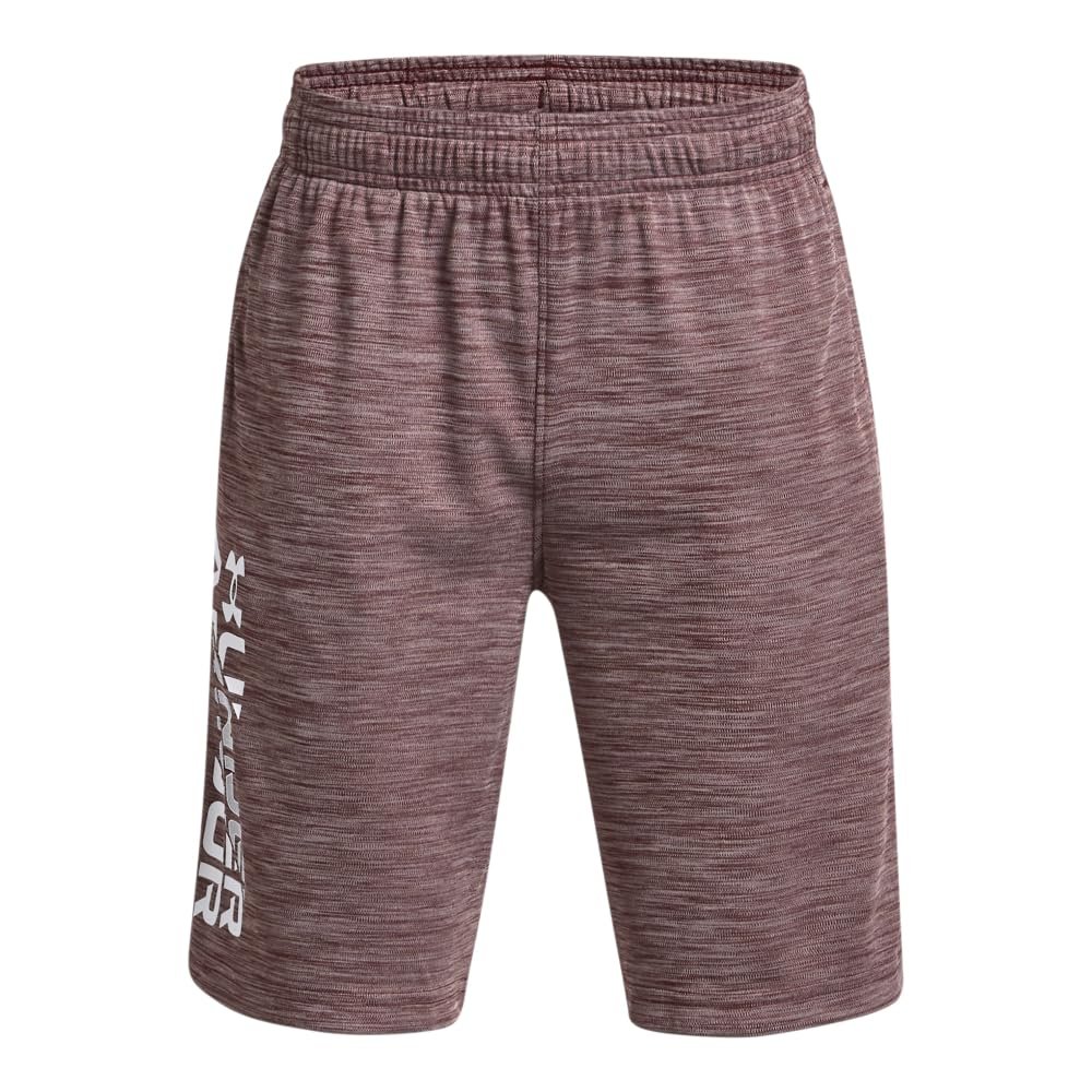 Under Armour Boys Prototype 2.0 Wordmark Shorts, (601) Dark Maroon / / White, X-Small