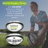 World Rugby Shop X Gilbert G-TR4000 Rugby Ball Size 5 - Durable Rugby Equipment - Triangular Surface Grip - 3 Ply Construction - Black view 3