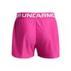 Under Armour Girls Play Up Solid Shorts, (652) Rebel Pink / / White, Youth X-Large view 2