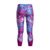 Under Armour Girls HeatGear Armour Printed Ankle Crop, (465) Water / / White, X-Large view 2