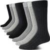 Calvin Klein Mens Dress Socks - 8 Pack Soft Cotton Blend Work Crew Socks for Men for Casual Business & Formal Wear, Size 7-12, Grey Heather Solid view 1