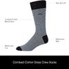 Calvin Klein Mens Dress Socks - 8 Pack Soft Cotton Blend Work Crew Socks for Men for Casual Business & Formal Wear, Size 7-12, Grey Heather Solid view 3
