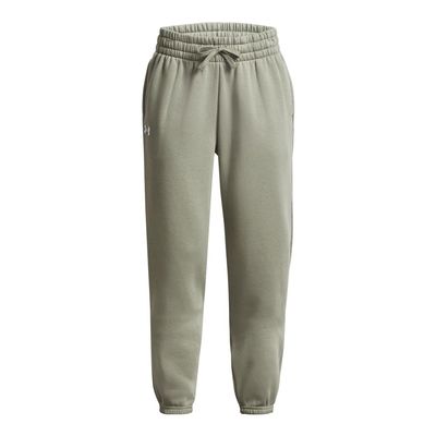 Under Armour Girls Rival Fleece Oversized Pants, (504) Grove Green / / White, X-Large