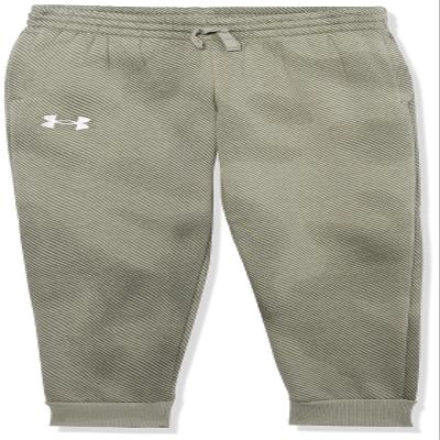 Under Armour Boys Rival Fleece Printed Joggers, (504) Grove Green / / White, Small
