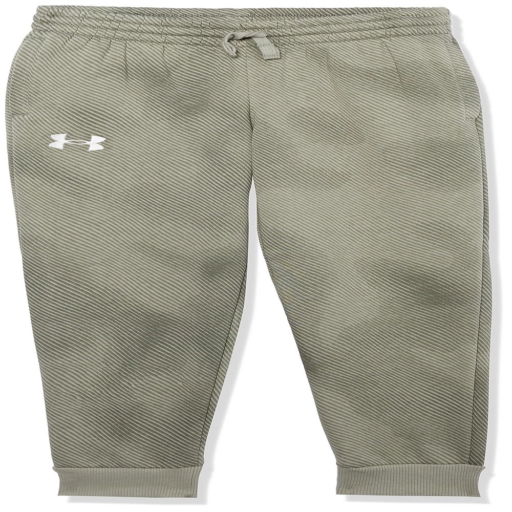 Under Armour Boys Rival Fleece Printed Joggers, (504) Grove Green / / White, Small