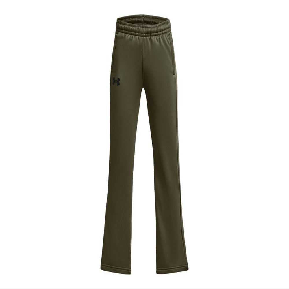 Under Armour Boys ArmourFleece Straight Leg Pant, (390) Marine OD Green / / Black, Medium