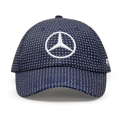 Fuel For Fans Mercedes Benz F1 Special Edition George Russell 2022 Konnichiwa Japanese GP Baseball Hat Navy
