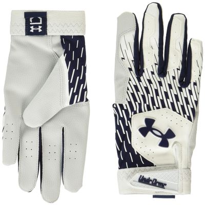 Under Armour Men's Clean Up Baseball Gloves, (103) White/Midnight Navy/Midnight Navy, Medium