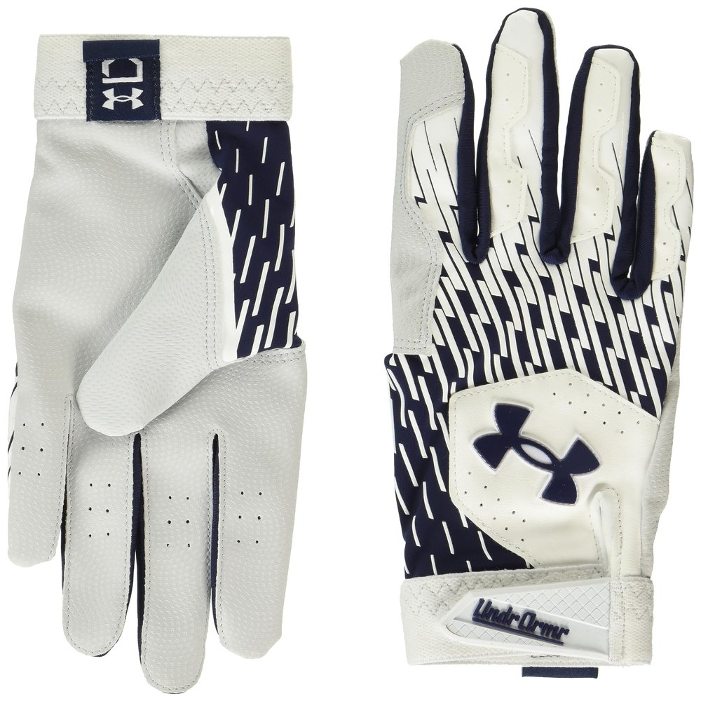 Under Armour Men's Clean Up Baseball Gloves, (103) White/Midnight Navy/Midnight Navy, Medium