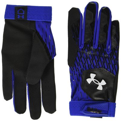 Under Armour Men's Clean Up Baseball Gloves, (002) Black/Royal/White, Small