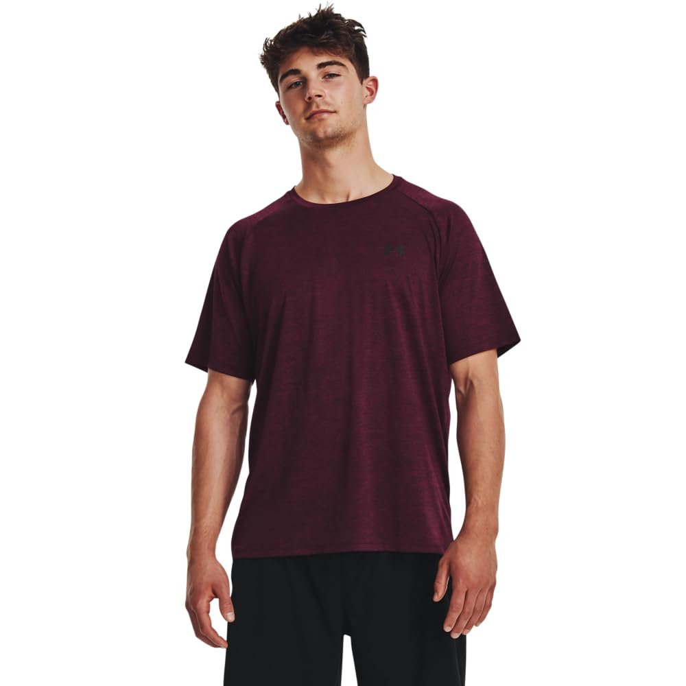 Under Armour Men's Tech 2.0 Short-Sleeve T-Shirt, (603) Dark Maroon / / Black, 4X-Large