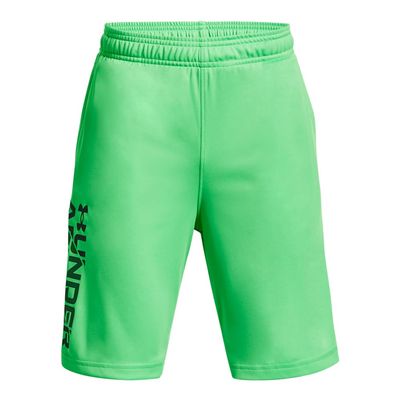 Under Armour Boys Prototype 2.0 Wordmark Shorts, (316) Green Screen / / Greenwood, X-Small