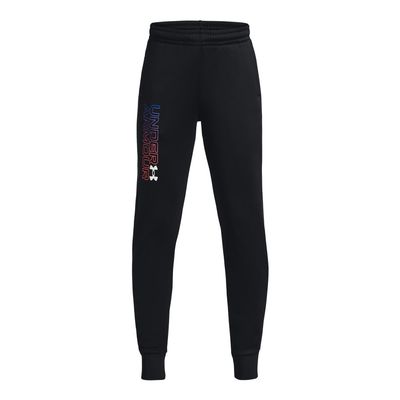 Under Armour Boys Armour Fleece Graphic Joggers, (001) Black / / White, Large