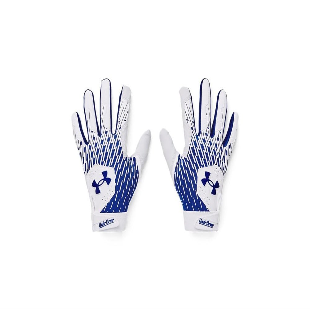 Under Armour Men's Clean Up Baseball Gloves, (102) White/Team Royal/Team Royal, Small