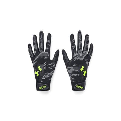 Under Armour Boys Youth Clean Up Culture Baseball Gloves, (001) Black/Mod Gray/Lime Surge, Large