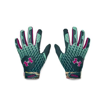 Under Armour Men's Clean Up Culture Baseball Gloves, (461) Blackout Teal/Comet Green/Magenta Pop, Medium