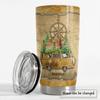 SANDJEST Personalized Camping Tumbler 20oz 30oz Tumblers with Lid Gift for Camping Lovers Friends Women Men Camping Accessories Hiking Christmas view 2