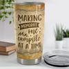 SANDJEST Personalized Camping Tumbler 20oz 30oz Tumblers with Lid Gift for Camping Lovers Friends Women Men Camping Accessories Hiking Christmas view 3